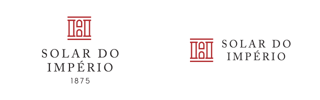 A imagem mostra duas logos do nosso cliente Solar do Império. São as variações que nós explicamos no post sobre identidade visual.