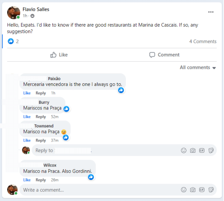 Conversa no Facebook - blog sobre hotéis e pousadas.